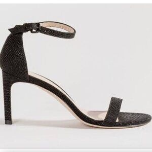 Stuart Weitzman Nunaked Black Goose Bump Leather